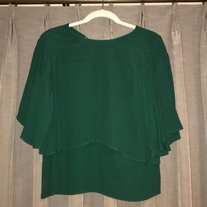 NWT Zara Forest Green Blouse